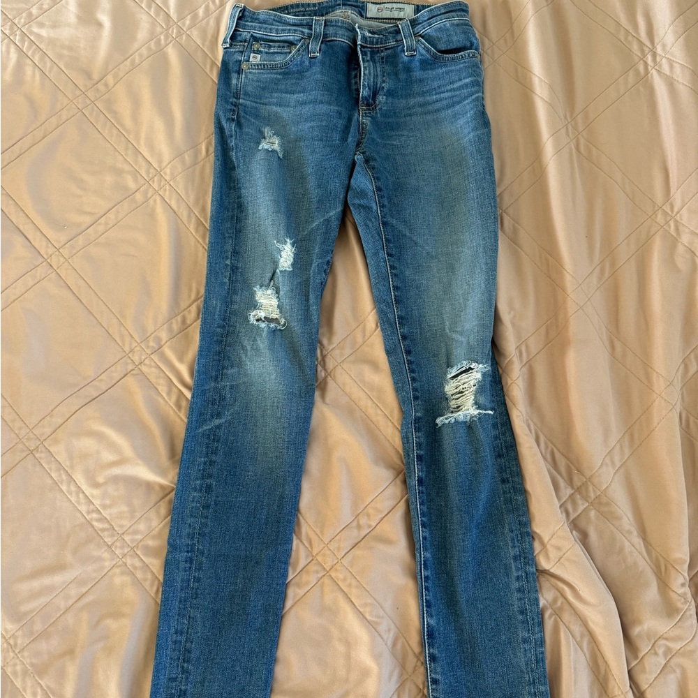 Ag Adriano Goldschmied Blue Skinny Jeans